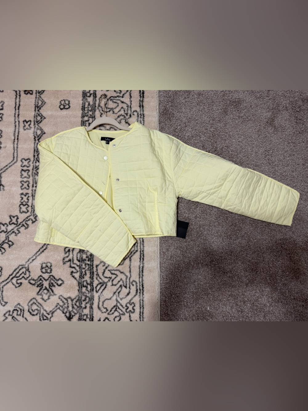 Lulus cropped yellow jacket
